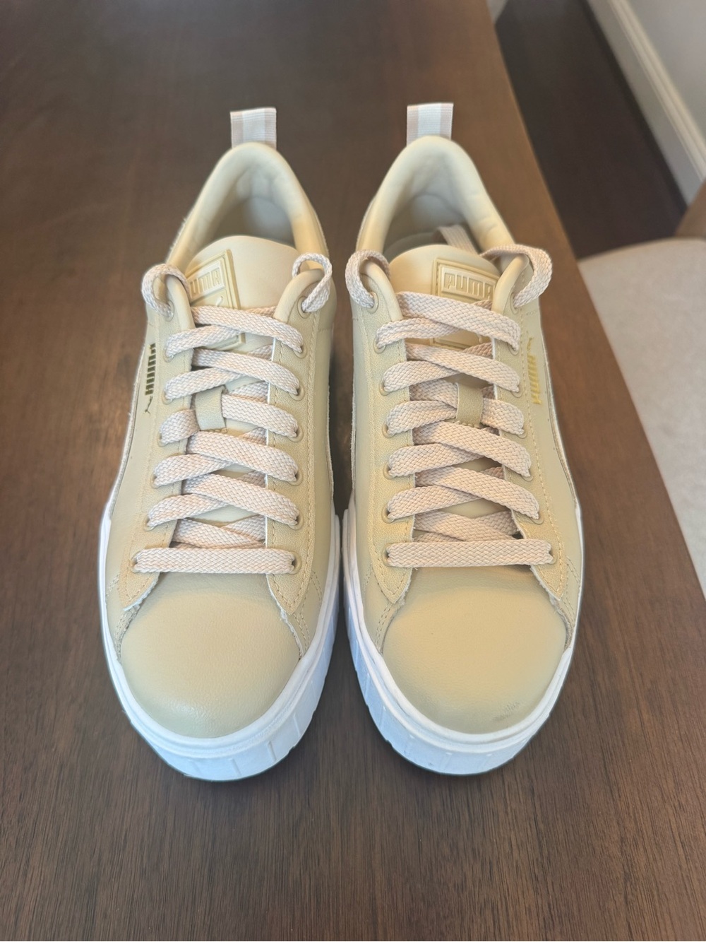 Puma Mayze Beige Platform Sneakers